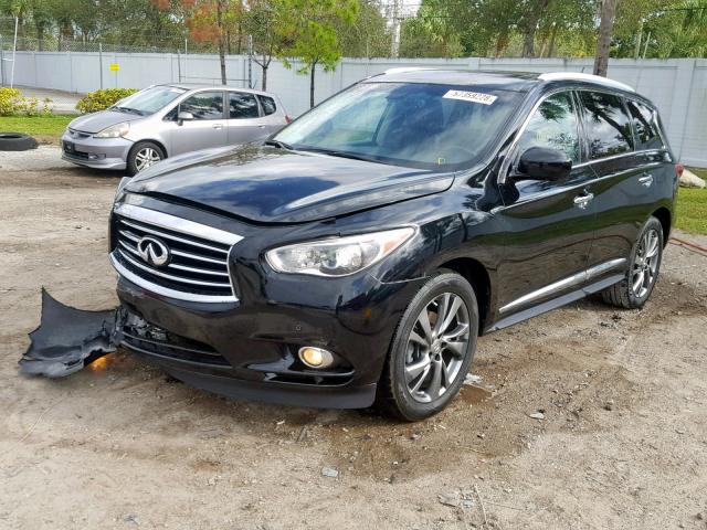 5N1AL0MN6DC301826 - 2013 INFINITI JX35 BLACK photo 2