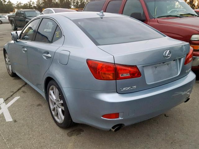 JTHBK262172025039 - 2007 LEXUS IS 250 BLUE photo 3