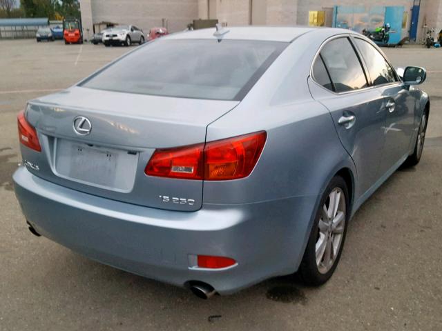 JTHBK262172025039 - 2007 LEXUS IS 250 BLUE photo 4