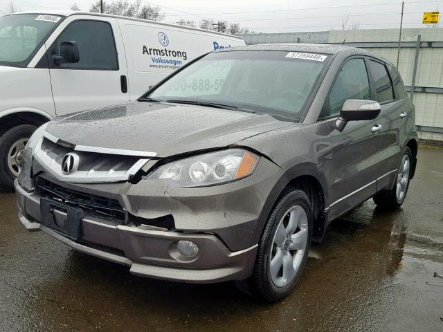 5J8TB18208A006620 - 2008 ACURA RDX GRAY photo 2