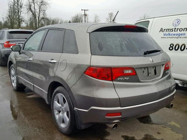 5J8TB18208A006620 - 2008 ACURA RDX GRAY photo 3