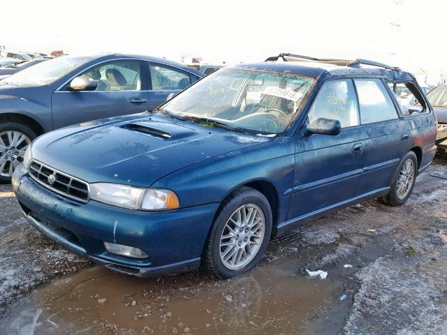 4S3BK6758W7315541 - 1998 SUBARU LEGACY GT GREEN photo 2