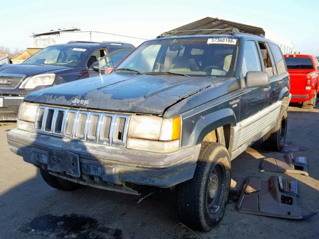 1J4GZ58S0RC303454 - 1994 JEEP GRAND CHER GREEN photo 2