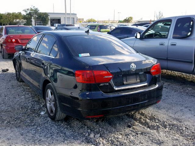 3VWLL7AJ9DM203439 - 2013 VOLKSWAGEN JETTA TDI BLACK photo 3