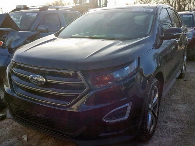 2FMPK4AP9FBB12455 - 2015 FORD EDGE SPORT BLACK photo 2