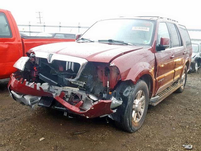5LMFU28R64LJ07841 - 2004 LINCOLN NAVIGATOR MAROON photo 2
