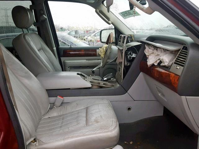 5LMFU28R64LJ07841 - 2004 LINCOLN NAVIGATOR MAROON photo 5