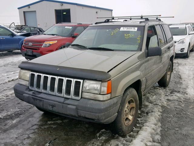 1J4GZ58Y0VC704842 - 1997 JEEP GRAND CHER GRAY photo 2