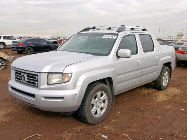 2HJYK16446H544420 - 2006 HONDA RIDGELINE SILVER photo 2