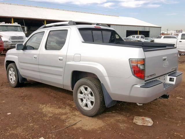 2HJYK16446H544420 - 2006 HONDA RIDGELINE SILVER photo 3