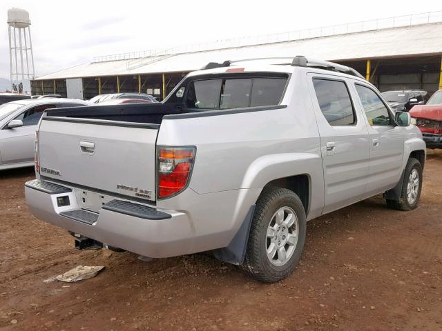 2HJYK16446H544420 - 2006 HONDA RIDGELINE SILVER photo 4