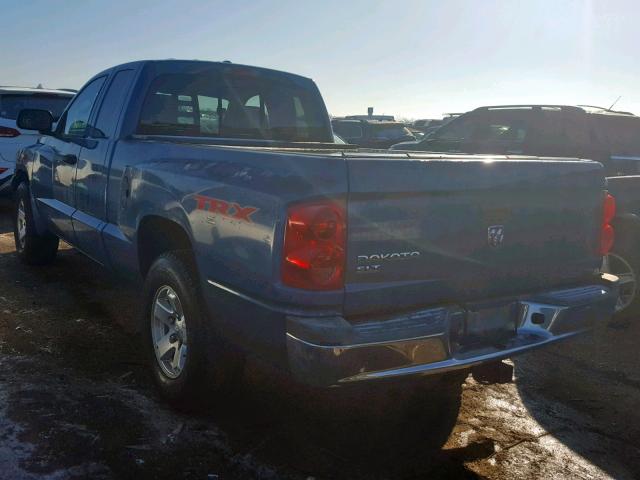 1D7HE42KX6S547306 - 2006 DODGE DAKOTA SLT BLUE photo 3