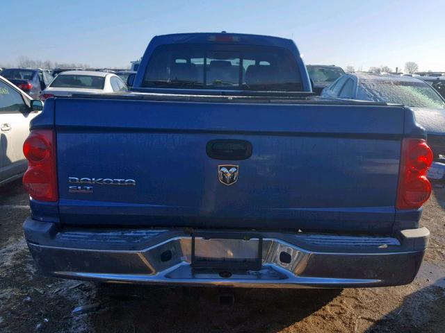 1D7HE42KX6S547306 - 2006 DODGE DAKOTA SLT BLUE photo 9