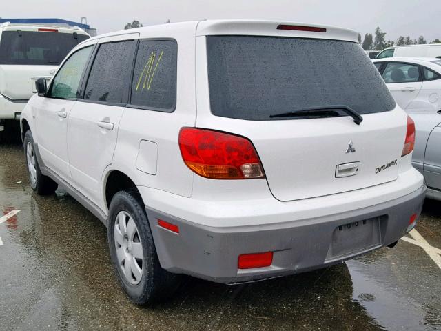 JA4LX31GX3U098550 - 2003 MITSUBISHI OUTLANDER WHITE photo 3