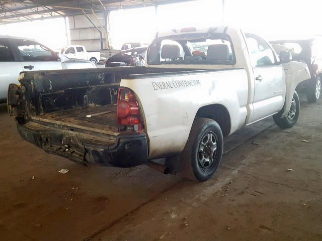 5TENX22N56Z250588 - 2006 TOYOTA TACOMA WHITE photo 4