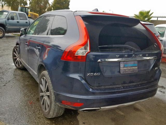 YV440MDMXF2662359 - 2015 VOLVO XC60 T5 BLUE photo 3