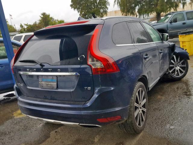 YV440MDMXF2662359 - 2015 VOLVO XC60 T5 BLUE photo 4