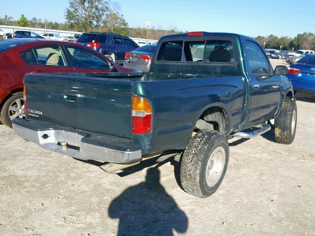 4TANM92N3XZ492743 - 1999 TOYOTA TACOMA PRE GREEN photo 4