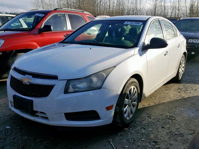 1G1PC5SH9B7153307 - 2011 CHEVROLET CRUZE LS WHITE photo 2