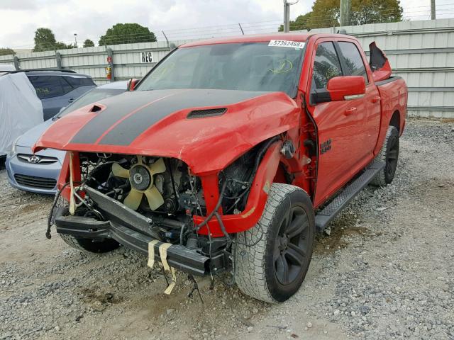 1C6RR7MT9GS215425 - 2016 RAM 1500 SPORT RED photo 2