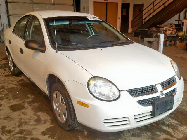 1B3ES26C85D186241 - 2005 DODGE NEON BASE WHITE photo 1