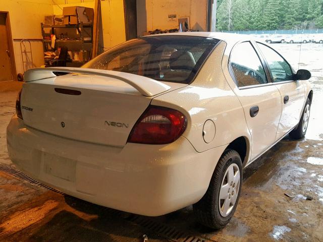 1B3ES26C85D186241 - 2005 DODGE NEON BASE WHITE photo 4