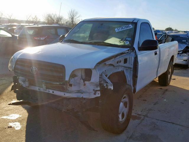 5TBJN32141S167630 - 2001 TOYOTA TUNDRA WHITE photo 2