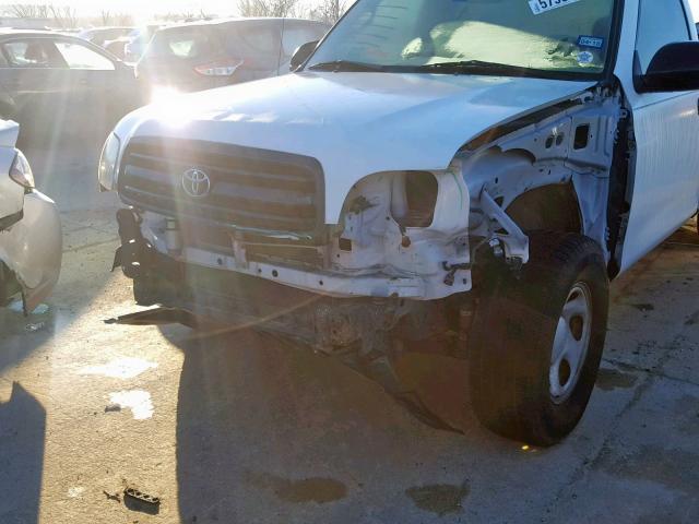 5TBJN32141S167630 - 2001 TOYOTA TUNDRA WHITE photo 9