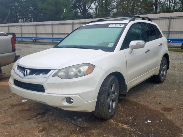 5J8TB18257A009950 - 2007 ACURA RDX WHITE photo 2