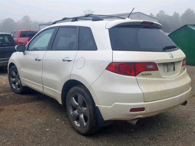 5J8TB18257A009950 - 2007 ACURA RDX WHITE photo 3