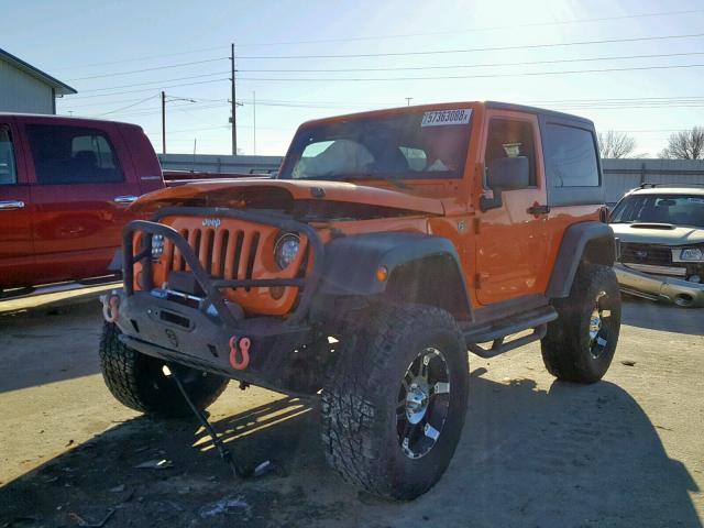 1C4AJWAG5DL501602 - 2013 JEEP WRANGLER S ORANGE photo 2