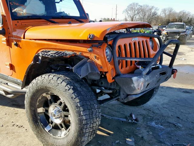 1C4AJWAG5DL501602 - 2013 JEEP WRANGLER S ORANGE photo 9