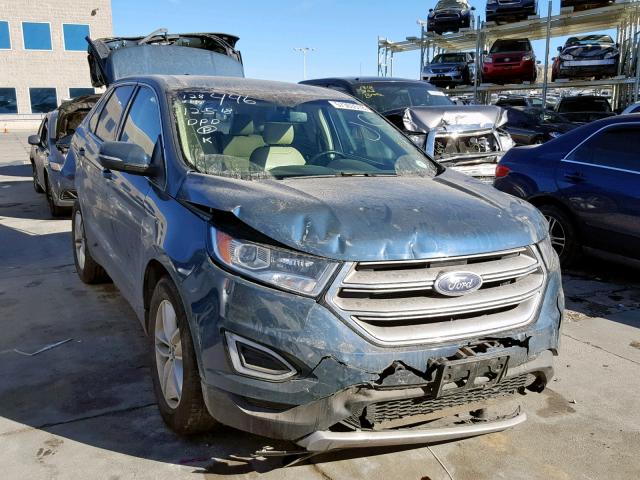 2FMPK4J87GBC52353 - 2016 FORD EDGE SEL GREEN photo 1