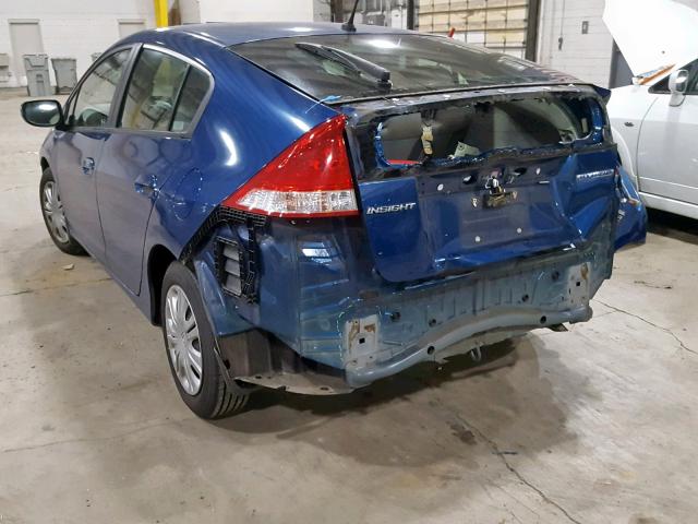 JHMZE2H55BS011439 - 2011 HONDA INSIGHT LX BLUE photo 3