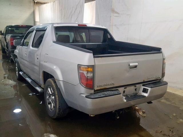 2HJYK16586H521392 - 2006 HONDA RIDGELINE SILVER photo 3