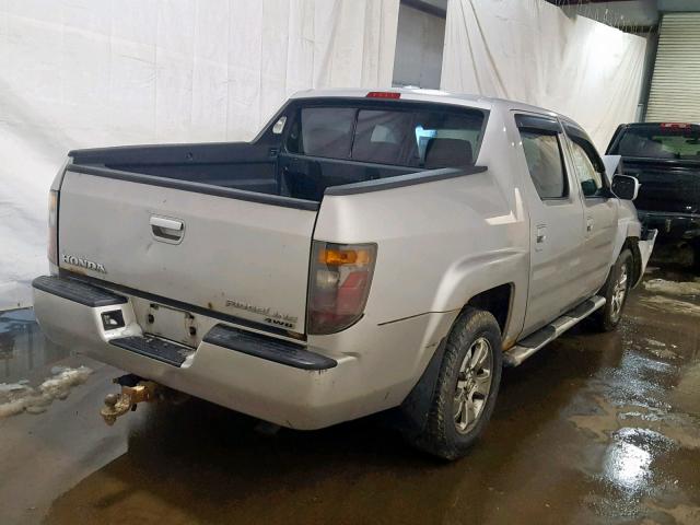 2HJYK16586H521392 - 2006 HONDA RIDGELINE SILVER photo 4