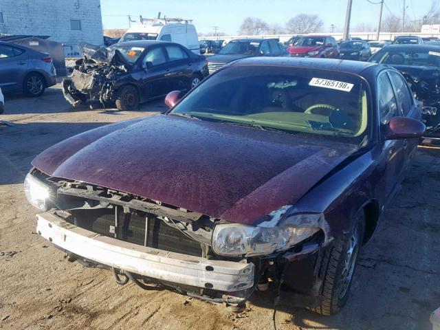 1G4HP54K344135538 - 2004 BUICK LESABRE CU BURGUNDY photo 2