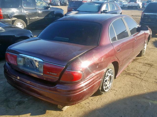 1G4HP54K344135538 - 2004 BUICK LESABRE CU BURGUNDY photo 4