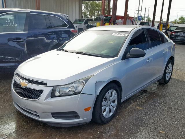 1G1PC5SH0C7277550 - 2012 CHEVROLET CRUZE LS SILVER photo 2