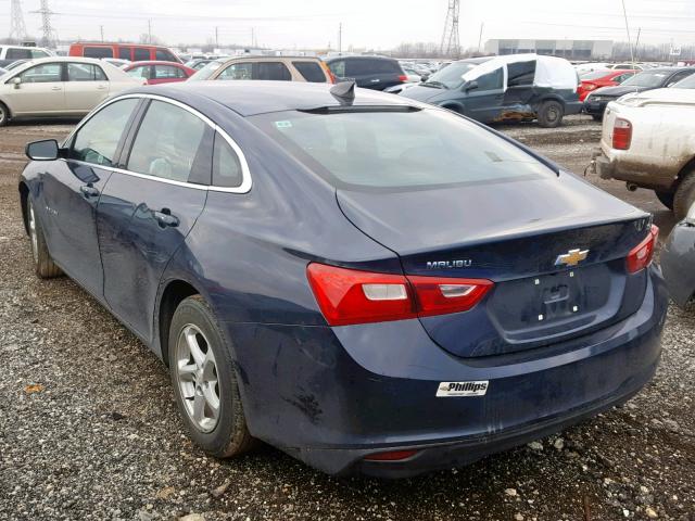 1G1ZB5STXGF328046 - 2016 CHEVROLET MALIBU LS BLUE photo 3