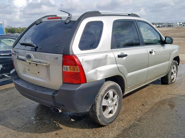 KNDJF724777300180 - 2007 KIA SPORTAGE L BEIGE photo 4