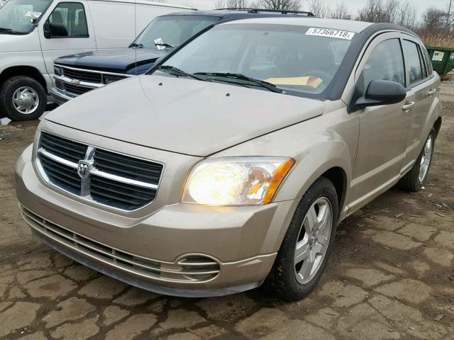 1B3HB48A39D200525 - 2009 DODGE CALIBER SX GOLD photo 2