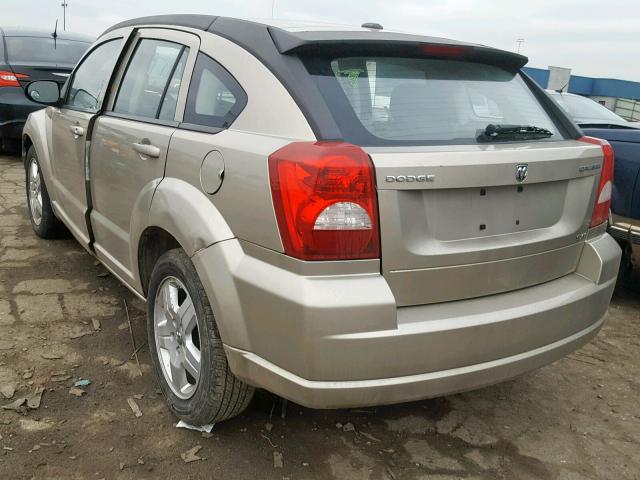 1B3HB48A39D200525 - 2009 DODGE CALIBER SX GOLD photo 3