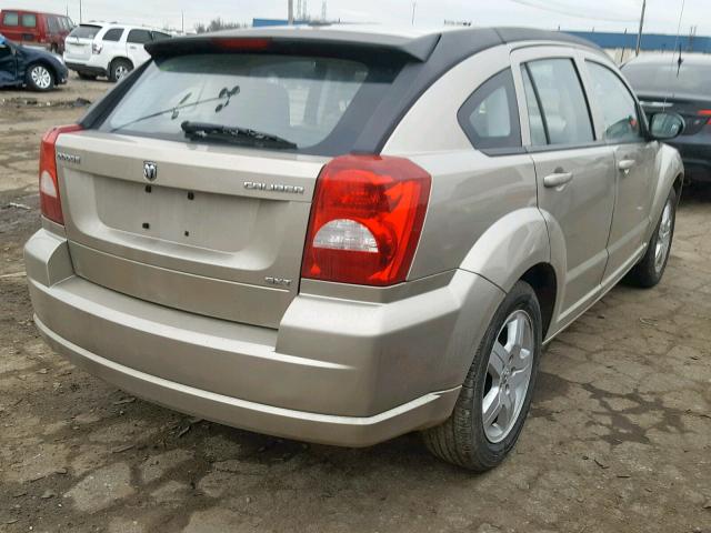 1B3HB48A39D200525 - 2009 DODGE CALIBER SX GOLD photo 4