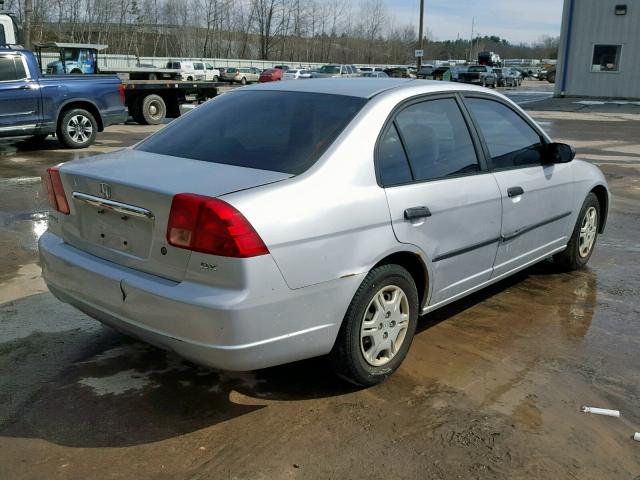 2HGES16281H589814 - 2001 HONDA CIVIC DX SILVER photo 4