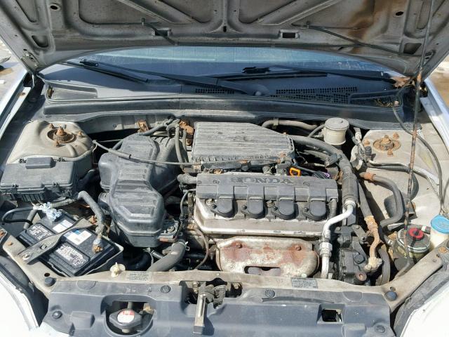 2HGES16281H589814 - 2001 HONDA CIVIC DX SILVER photo 7