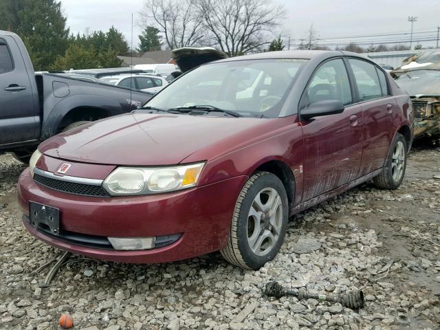 1G8AK52F93Z116756 - 2003 SATURN ION LEVEL BURGUNDY photo 2