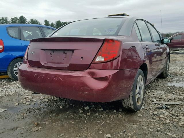 1G8AK52F93Z116756 - 2003 SATURN ION LEVEL BURGUNDY photo 4