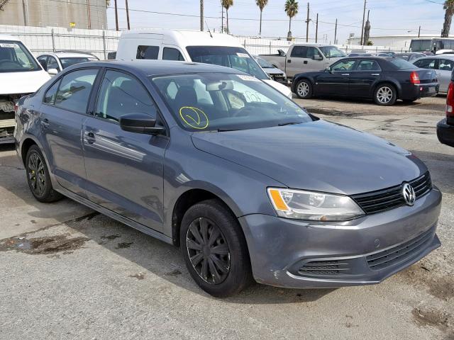 3VW2K7AJ9DM414235 - 2013 VOLKSWAGEN JETTA BASE GRAY photo 1