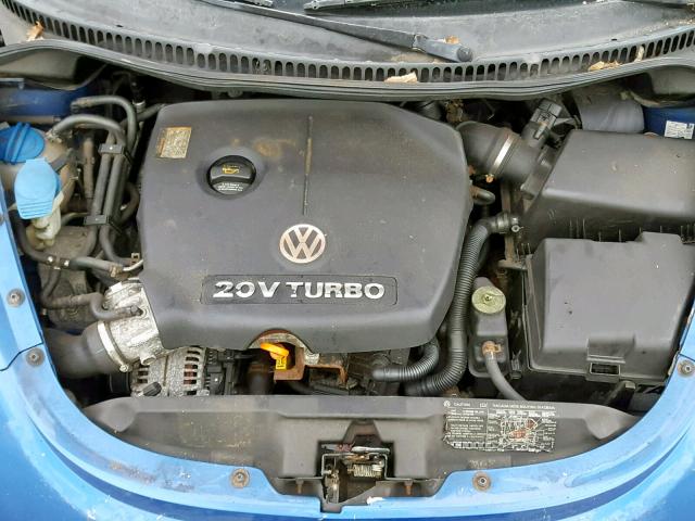 3VWCD31C05M400704 - 2005 VOLKSWAGEN NEW BEETLE BLUE photo 7